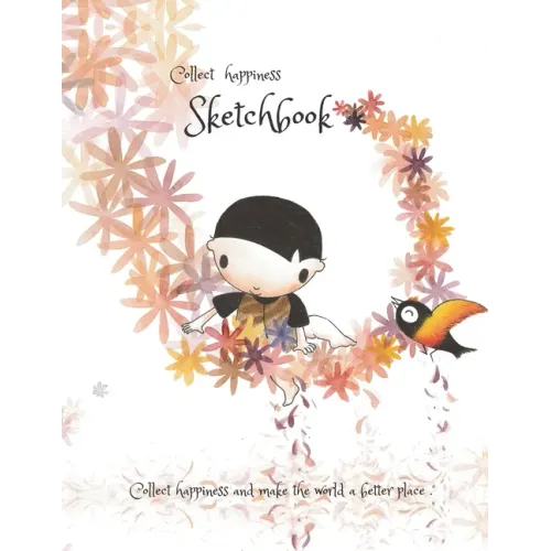 Collect happiness sketchbook (Hand drawn illustration cover vol.6)(8.5*11) (100 pages) for Drawing, Writing, Painting, Sketching or Doodling: Collect