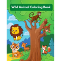 Wild Animal Coloring Book: Perfect for kids ages 4- 8, (8.5"x11") over 90 Pages (Kids Coloring Book)