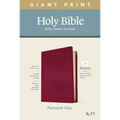 KJV Personal Size Giant Print Bible, Filament Enabled Edition (Leatherlike, Diamond Frame Cranberry)