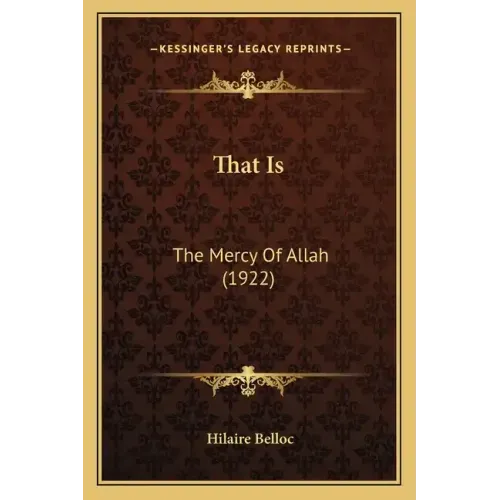 That Is: The Mercy of Allah (1922)