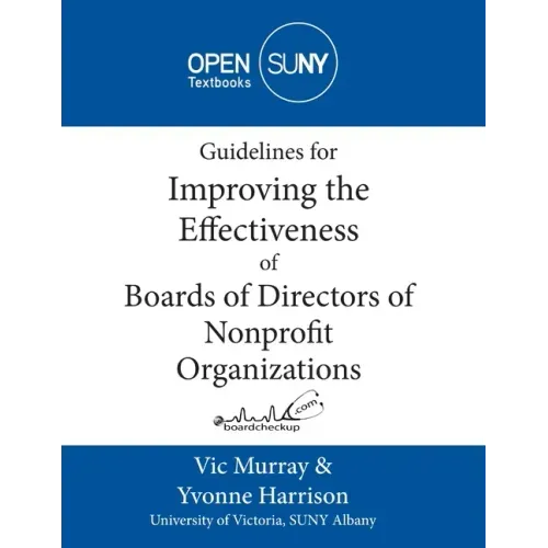 Guidelines for Improving the Effectiveness of Boards of Directors of Nonprofit Organizations