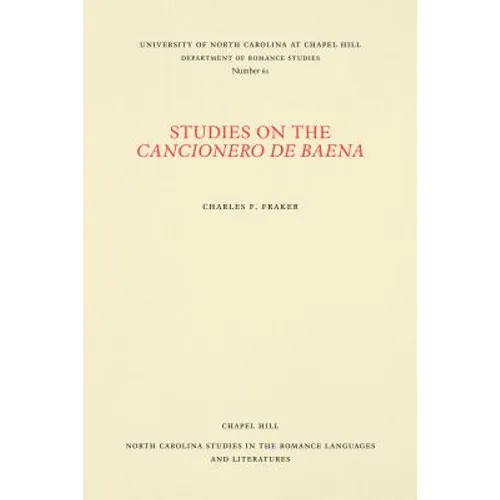 Studies on the Cancionero de Baena