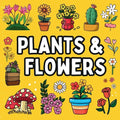Bold and Easy Flowers & Plants Coloring Book: 51 Big and Simple Designs for Seniors and Kids