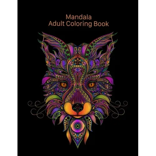 Mandala Adult Coloring Book: Coloring for adults with protein, ostriches, rhinos and many other