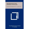 Materialism And Empirio Criticism: Collected Works Of V. I. Lenin V13