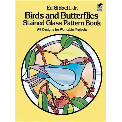Birds and Butterflies Stained Glass Pattern Book