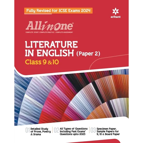 All In One Class 9th and 10th Literature in English (Paper 2) for ICSE Exam 2024