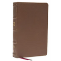 KJV Holy Bible: Large Print Single-Column with 43,000 End-Of-Verse Cross References, Brown Genuine Leather, Personal Size, Red Letter, Comfort Print: