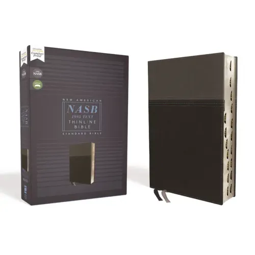 Nasb, Thinline Bible, Leathersoft, Black, Red Letter Edition, 1995 Text, Thumb Indexed, Comfort Print