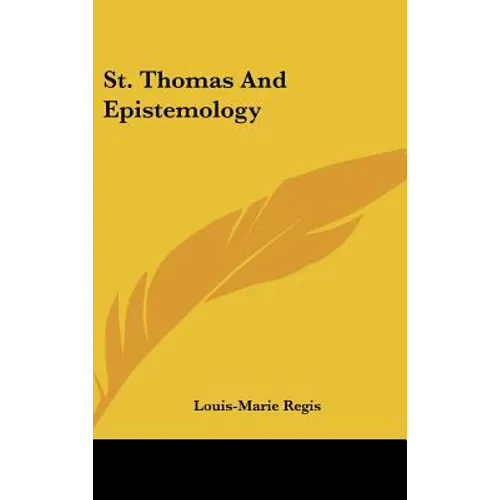 St. Thomas And Epistemology
