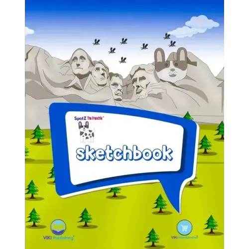 SpotZ the Frenchie(R) BRAND SKETCHBOOK: 120 pages - 8″x10″ - Softcover - Grade School - College - Branded - Office Supplies