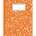 Marbled Composition Notebook: Pumpkin Marble Wide Ruled Paper Subject Book