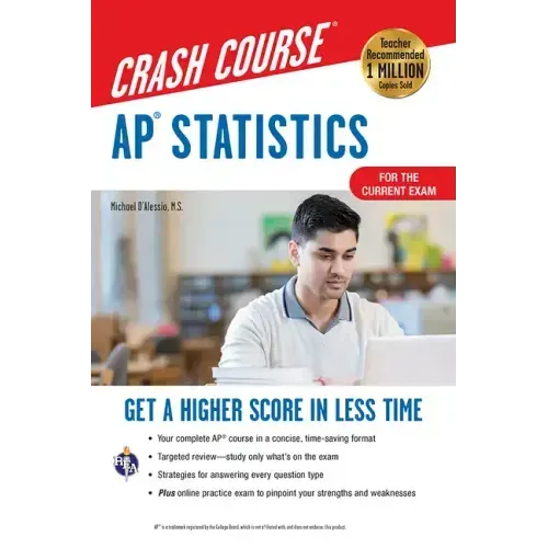 Ap(r) Statistics Crash Course, Book + Online: Get a Higher Score in Less Time