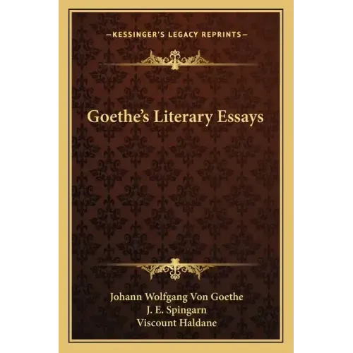Goethe's Literary Essays