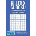 Killer X Sudoku: 200 Hard 9x9 Killer Diagonal Sudoku