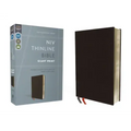 NIV, Thinline Bible, Giant Print, Bonded Leather, Black, Red Letter Edition