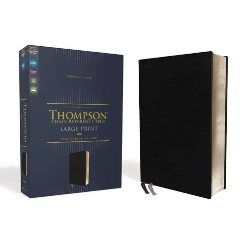 Niv, Thompson Chain-Reference Bible, Large Print, Bonded Leather, Black, Red Letter, Comfort Print