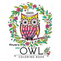 Easy Flowers and Owl Coloring Book: Large Print Edtion Beautiful Adult Coloring Books