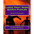 Large Print Word Search Puzzles Sports & Games