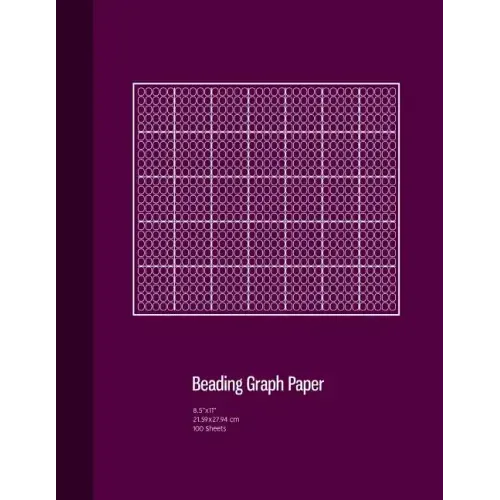 Beading Graph Paper: Peyote Stitch Graph Paper, Seed Beading Grid Paper, Beading on a Loom, 100 Sheets, Purple Cover (8.5"x11")
