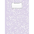 Marble Notebook A4: Lilac Purple College Ruled Journal