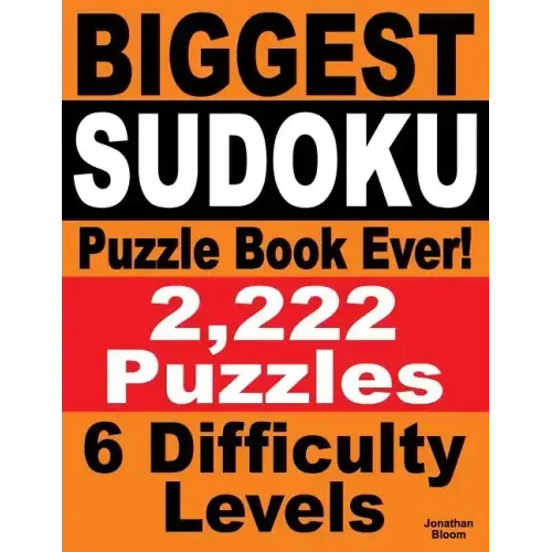 Biggest Sudoku Puzzle Book Ever: 2,222 Sudoku Puzzles - 6 difficulty levels