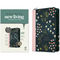 NLT Large Print Thinline Reference Zipper Bible, Filament Enabled (Leatherlike, Meadow Navy & Pink, Indexed, Red Letter)