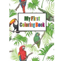 My First Coloring Book: Paint by Sticker Kids Zoo Animals