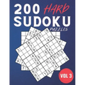 200 Hard Sudoku Puzzles.: Challenging Sudoku Book For Adults ( Volume 3 )