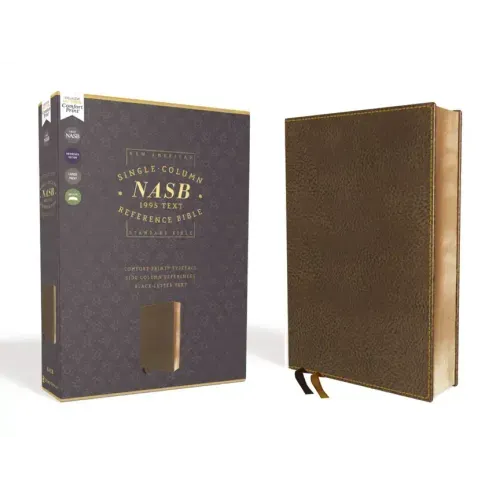 Nasb, Single-Column Reference Bible, Leathersoft, Brown, 1995 Text, Comfort Print