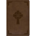 KJV Large Print Personal Size Reference Bible, Brown Celtic Cross Leathertouch