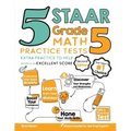 5 STAAR Grade 5 Math Practice Tests: Extra Practice to Help Achieve an Excellent Score