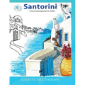 Santorini Greece coloring books for adults.