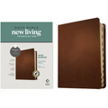 NLT Wide Margin Bible, Filament Enabled (Genuine Leather, Brown, Indexed, Red Letter)
