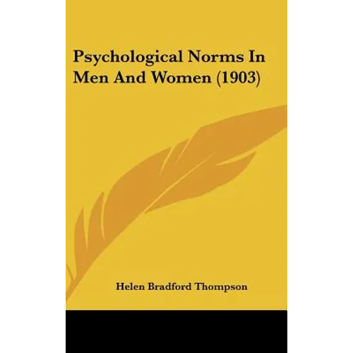 Psychological Norms In Men And Women (1903)