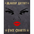 Makeup Artist Face Charts: Makeup cards to paint the face directly on paper with real make-up - Ideal for: professional make-up artists, vloggers