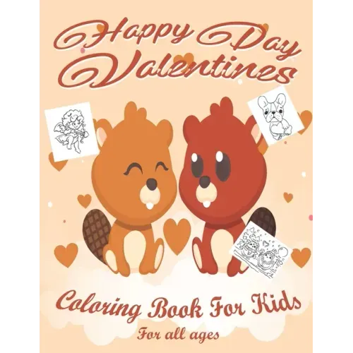 Valentine's Day Coloring Book for Kids: Lovely animals coloring books