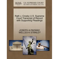 Rath V. Crosby U.S. Supreme Court Transcript of Record with Supporting Pleadings