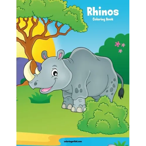 Rhinos Coloring Book 1