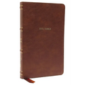 Nkjv, Thinline Bible, Leathersoft, Brown, Thumb Indexed, Red Letter Edition, Comfort Print: Holy Bible, New King James Version