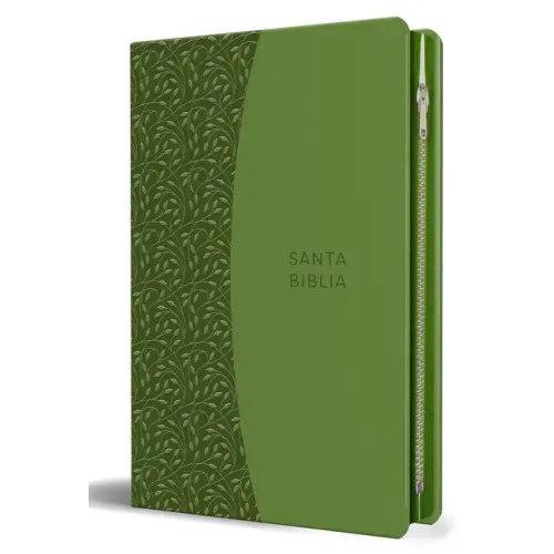 Biblia Reina Valera 1960 Tamaño Grande, Letra Grande Piel Verde Con Cremallera / Spanish Holy Bible Rvr 1960. Large Size, Large Print Green Leather wi