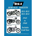 BSA B31 - B32 - B33 - B34 'Service Sheets' 1945-1960 for All Pre-Unit Rigid, Spring Frame and Swing Arm Models