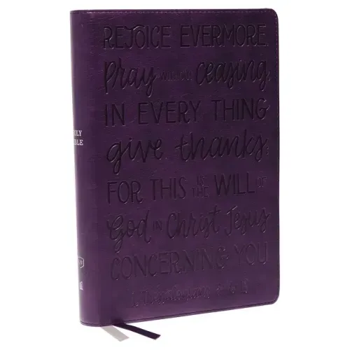 KJV Holy Bible: Large Print with 53,000 Cross References, Purple Leathersoft, Red Letter, Comfort Print (Thumb Indexed): King James Version (Verse Art