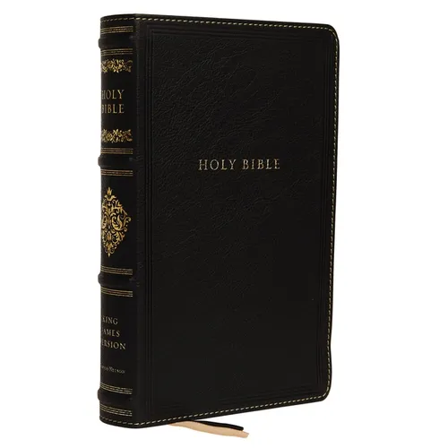 Kjv, Sovereign Collection Bible, Personal Size, Genuine Leather, Black, Thumb Indexed, Red Letter Edition, Comfort Print: Holy Bible, King James Versi