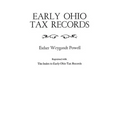 Early Ohio Tax Records (Indexed)