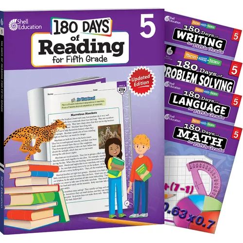 180 Days(tm) Reading, Math, Problem Solving, Writing, & Language for Grade 5: 5-Book Set: Practice, Assess, Diagnose