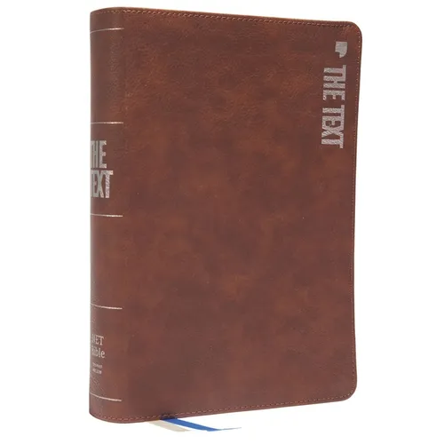 The Text Bible: Uncover the Message Between God, Humanity, and You (Net, Brown Leathersoft, Comfort Print)