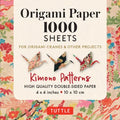 Origami Paper 1,000 Sheets Kimono Patterns 4 (10 CM): Tuttle Origami Paper: Double-Sided Origami Sheets Printed with 12 Different Designs (Instruction