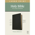 NLT Large Print Thinline Reference Bible, Filament Enabled Edition (Red Letter, Genuine Leather, Black)