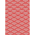 Japanese Kanji Practice Paper Notebook: 130 sheets, Asian Calligraphy, Red Geometric Artwork